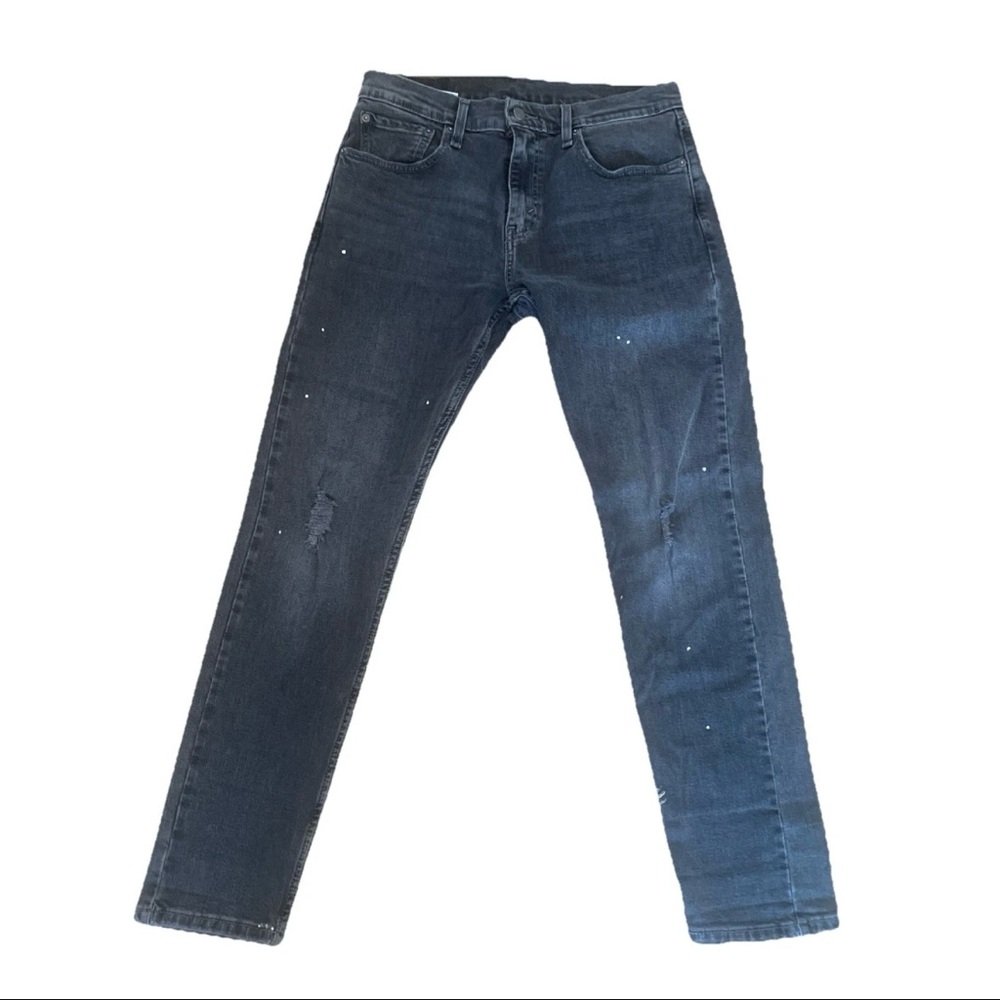 Levi’s Men’s 512 Jeans Grey Distressed 31 x 32 Stretch Slim Fit Denim